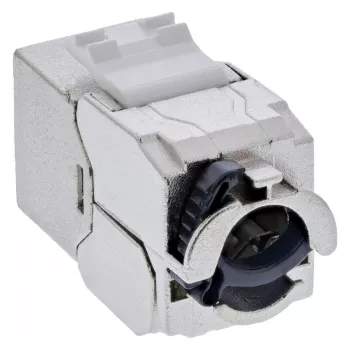 InLine Keystone RJ45 lizdas plonas, SNAP-In, Cat.8.1, integruotas kabelių raištis