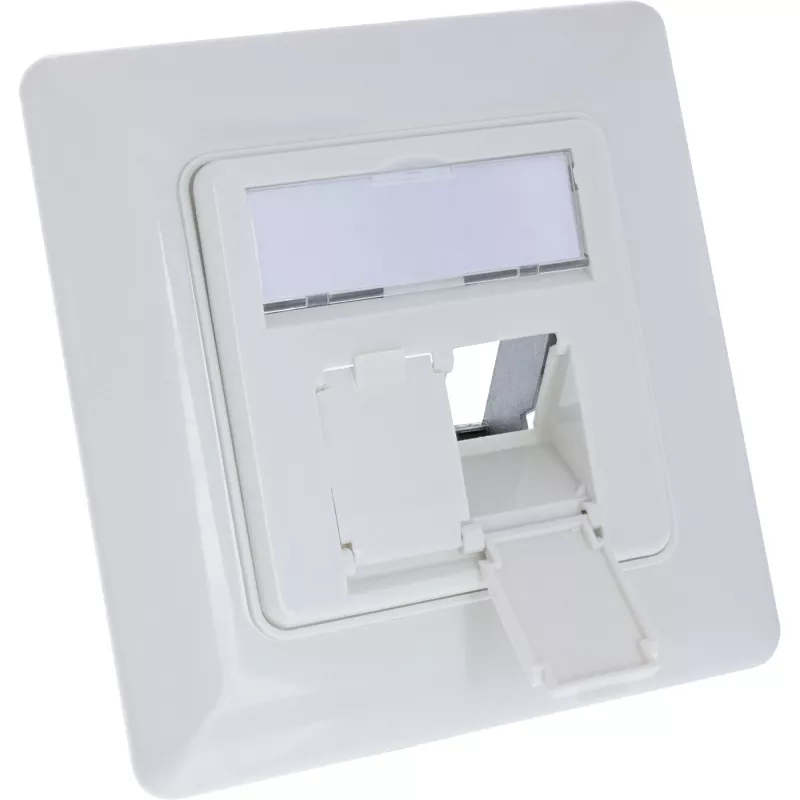 InLine rėmelio rinkinys 2x RJ45 keystone SNAP‑In, baltas RAL9010