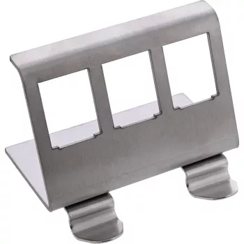 InLine 76203E metalinis Keystone užfiksuojamas DIN bėgelio tvirtinimo laikiklis, 3 prievadų
