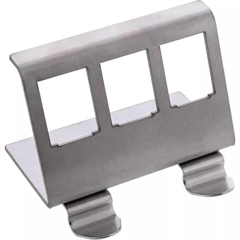 InLine 76203E metalinis Keystone užfiksuojamas DIN bėgelio tvirtinimo laikiklis, 3 prievadų