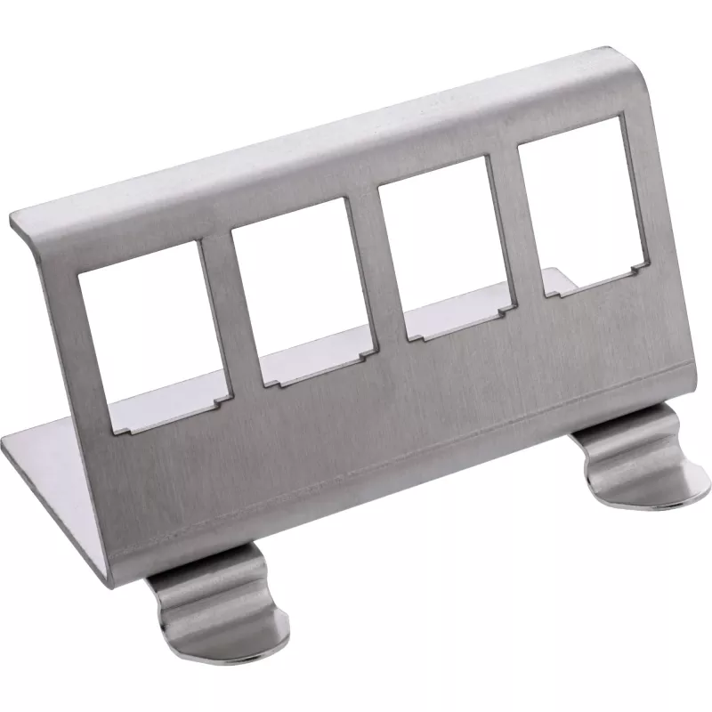 InLine 76203F metalinis Keystone užfiksuojamas DIN bėgelio tvirtinimo laikiklis, 4 prievadų