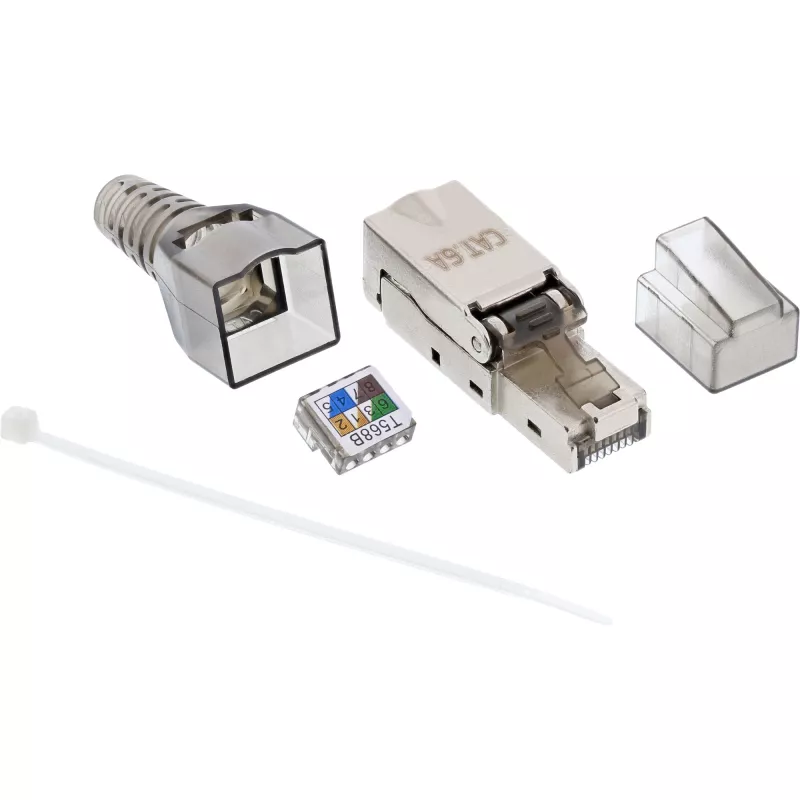 InLine RJ45 kištukas Cat.6A 500 MHz ekranuotas, montuojamas vietoje 76204A