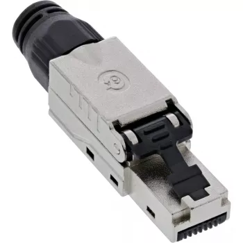 InLine RJ45 kištukas Cat.6A 500MHz, montuojamas vietoje, ekranuotas, su prisukamu dangteliu