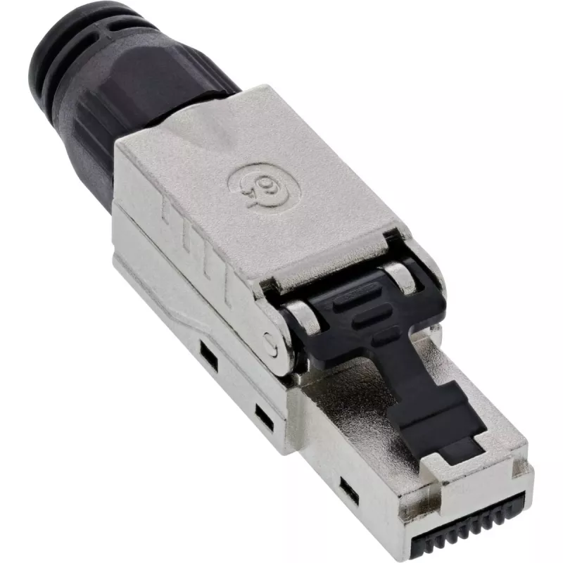 InLine RJ45 kištukas Cat.6A 500MHz, montuojamas vietoje, ekranuotas, su prisukamu dangteliu