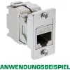 InLine Keystone SNAP-In modulio laikiklis, viengubas, metalinis, plokštiems paviršiams