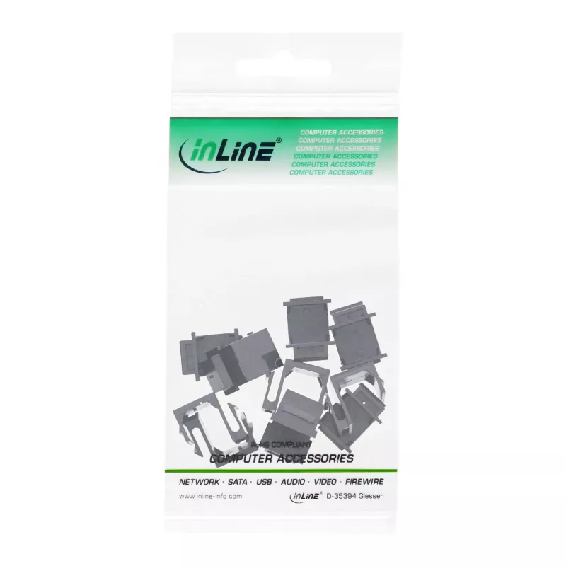 InLine Keystone SNAP-In dangtelis modulio angai uždaryti, juodas, 10 vnt.