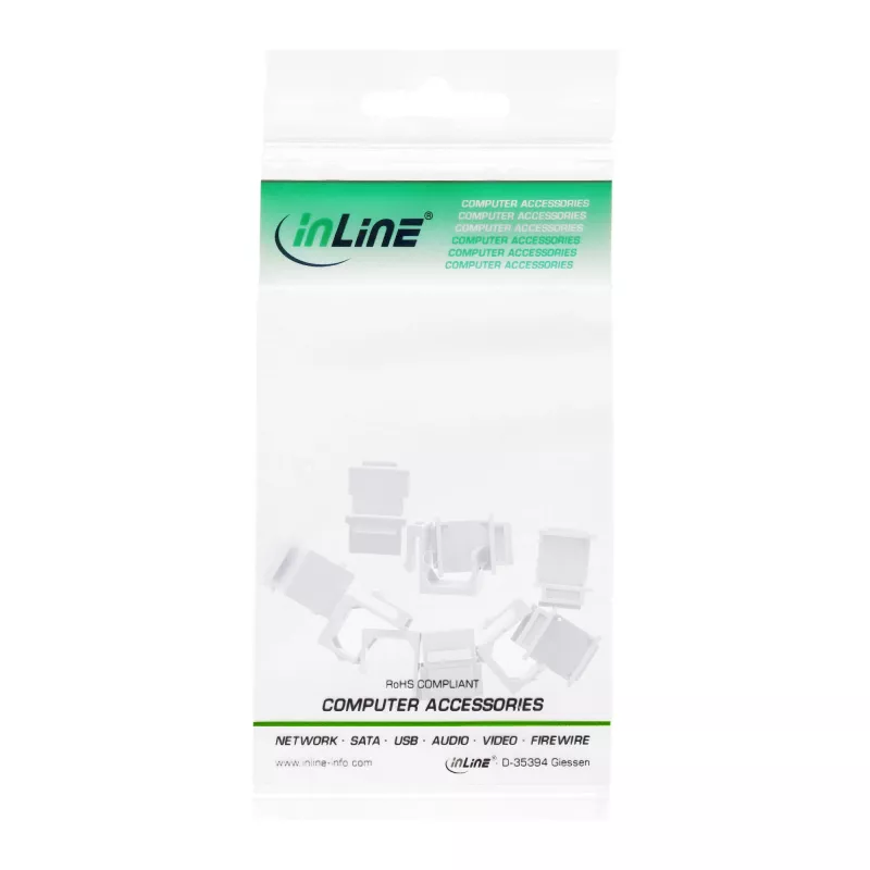 InLine Keystone SNAP-In aklinai dangteliai modulių lizdams, balta, 10 vnt.