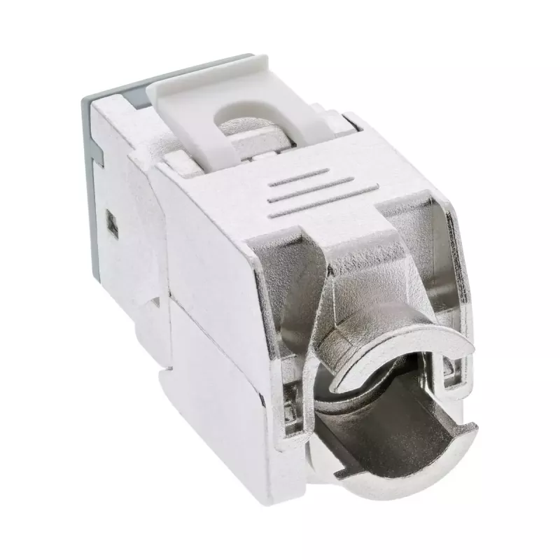 “InLine” Keystone RJ45 lizdas, ekranuotas, Cat.6A, pilkas, 8 vnt. pakuotė
