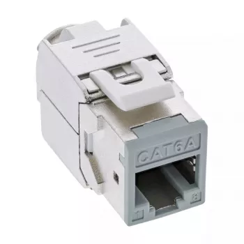 “InLine” Keystone RJ45 lizdas, ekranuotas, Cat.6A, pilkas, 8 vnt. pakuotė