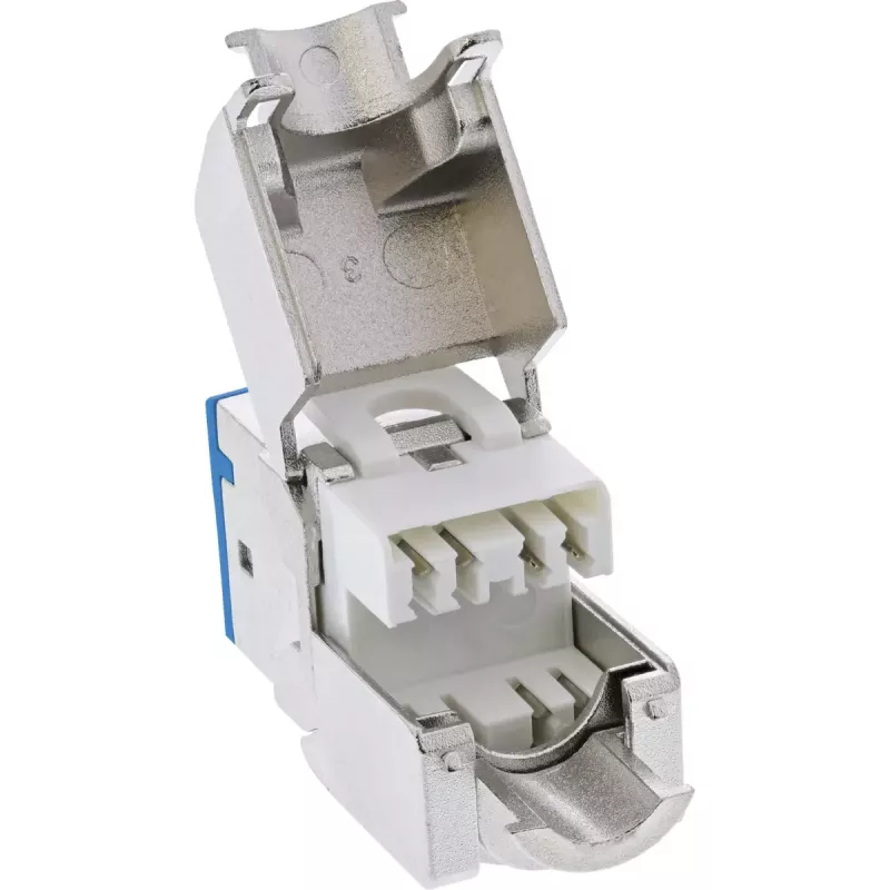 „InLine“ Keystone RJ-45 lizdas, ekranuotas, 6A kat., mėlynas, 8 vnt. pakuotė