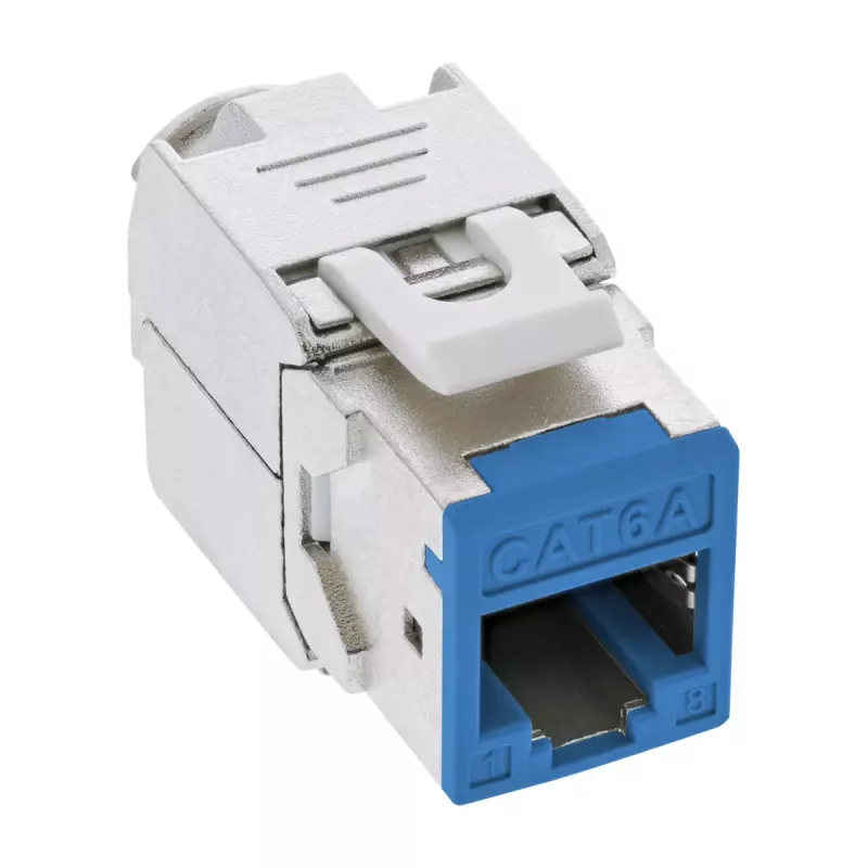 „InLine“ Keystone RJ-45 lizdas, ekranuotas, 6A kat., mėlynas, 8 vnt. pakuotė
