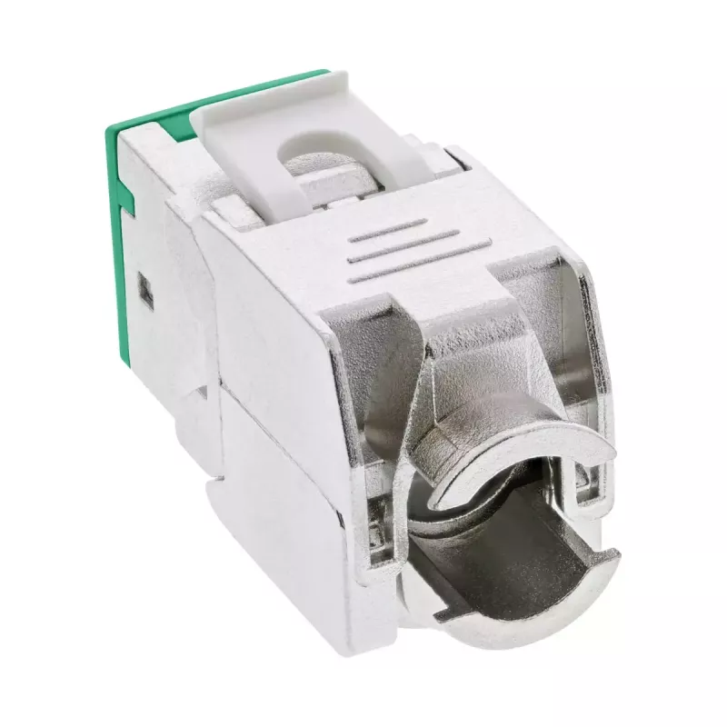 InLine Keystone RJ45 lizdas, ekranuotas, Cat.6A, žalias 8 vnt.