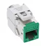 InLine Keystone RJ45 lizdas, ekranuotas, Cat.6A, žalias 8 vnt.