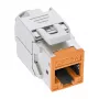 InLine Keystone RJ45 lizdas, ekranuotas, Cat.6A, oranžinis 8-vnt.