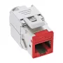 InLine Keystone RJ45 lizdas, ekranuotas, Cat.6A, raudonas 8 vnt.