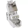 InLine Keystone RJ45 lizdas, ekranuotas, Cat.6A, juodas, 8 vnt. pakuotė
