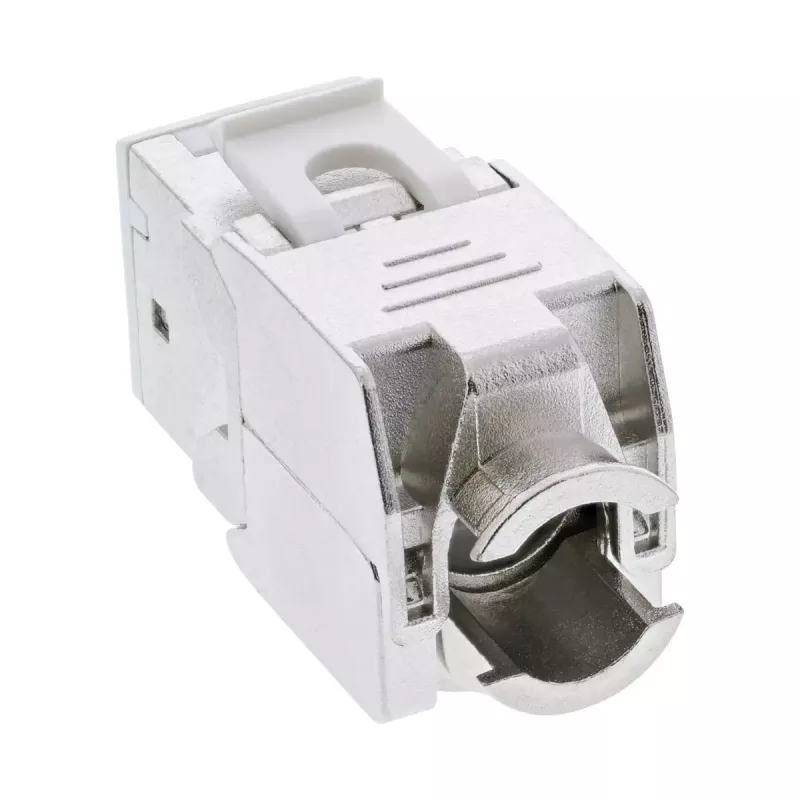 InLine Keystone RJ45 lizdas, ekranuotas, Cat.6A, baltas 8 vnt.