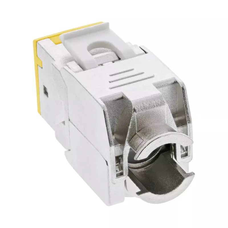 InLine Keystone RJ45 lizdas, ekranuotas, Cat.6A, geltonas 8 vnt. pakuotė