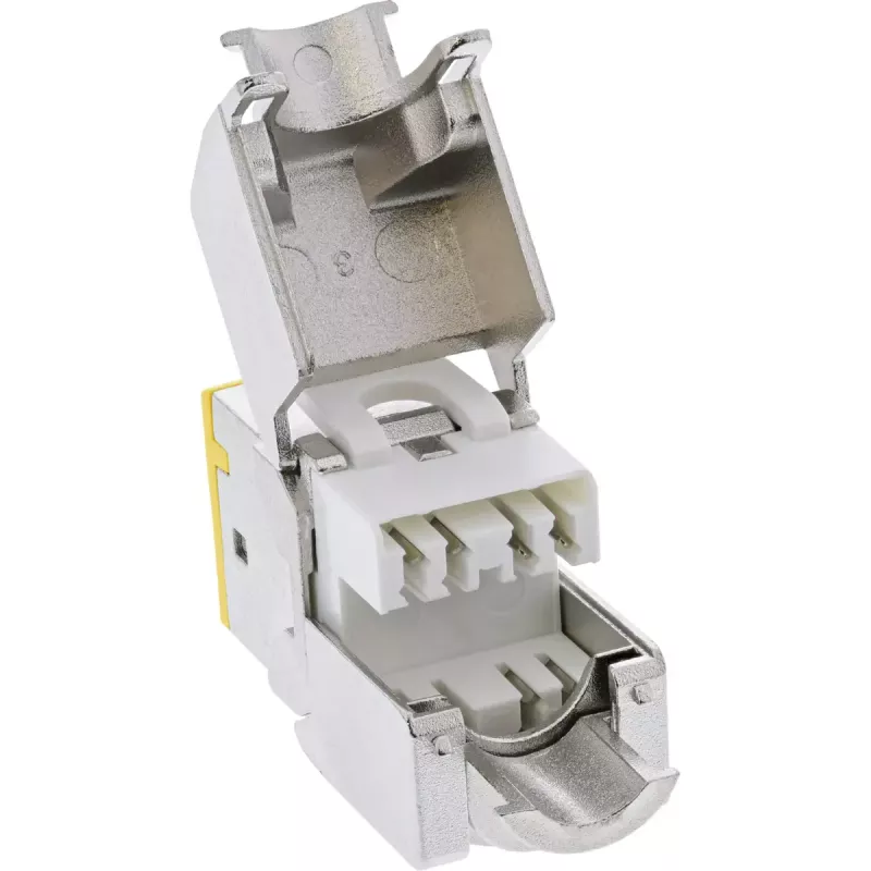 InLine Keystone RJ45 lizdas, ekranuotas, Cat.6A, geltonas 8 vnt. pakuotė