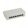 InLine Patch Panel Cat.6 8 prievadų stalinis, pilkas RAL7035