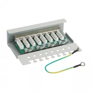 InLine Patch Panel Cat.6 8 prievadų stalinis, pilkas RAL7035