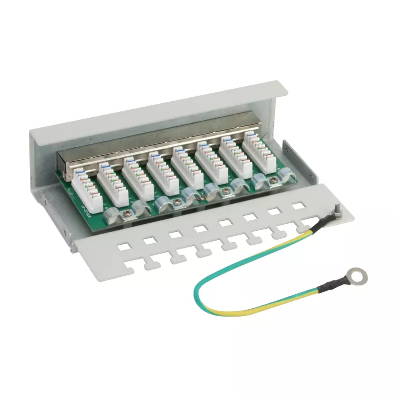 InLine Patch Panel Cat.6 8 prievadų stalinis, pilkas RAL7035
