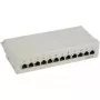 InLine Patch Panel Cat.6 12 prievadų stalinis / sieninis montavimas šviesiai pilkas RAL7035