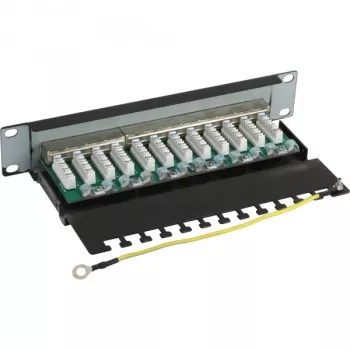 InLine Patch Panel 10 col. Cat.6 12 prievadų 1U juodas RAL9005