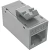 InLine Keystone RJ45 lizdas/kištukinis lizdas, neekranuotas, Cat.6A, pakuotėje 8 vnt., pilkas