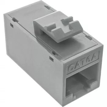 InLine Keystone RJ45 lizdas/kištukinis lizdas, neekranuotas, Cat.6A, pakuotėje 8 vnt., pilkas