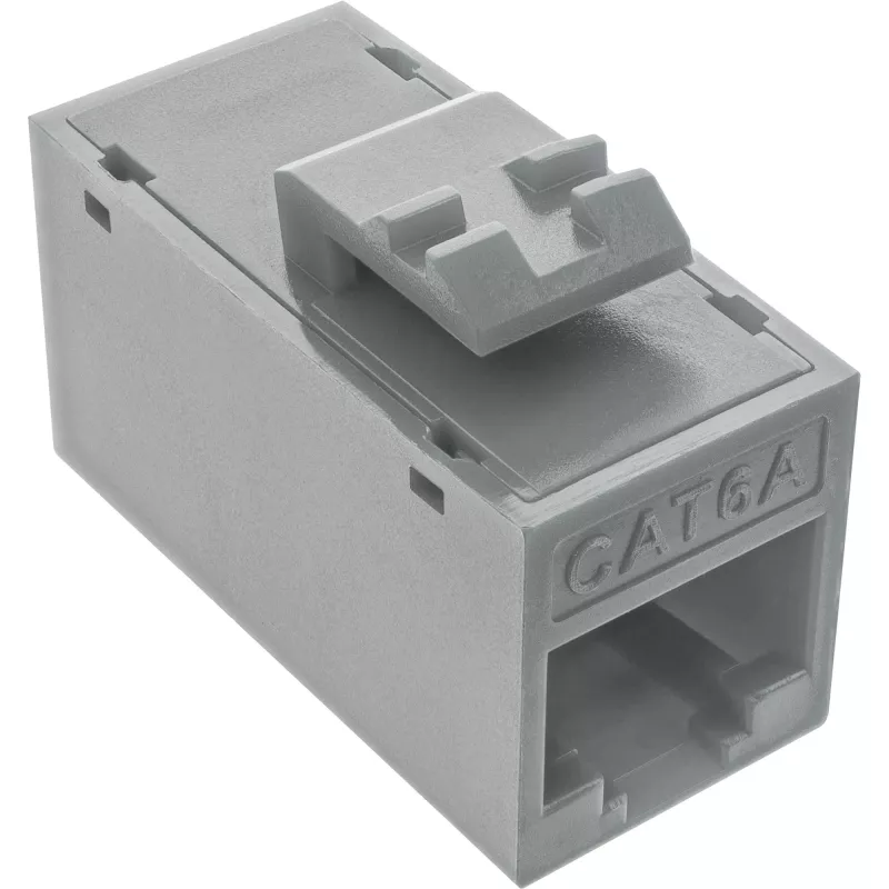 InLine Keystone RJ45 lizdas/kištukinis lizdas, neekranuotas, Cat.6A, pakuotėje 8 vnt., pilkas