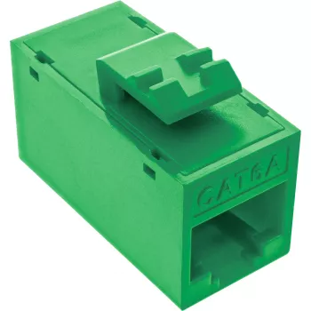 InLine Keystone RJ45 lizdas/kištukinis lizdas, neekranuotas, Cat.6A, pakuotėje 8 vnt., žalias