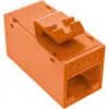 InLine Keystone RJ45 lizdas/kištukas, neekranuotas, Cat.6A, 8 vnt. pakuotėje, oranžinis