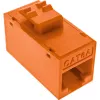 InLine Keystone RJ45 lizdas/kištukas, neekranuotas, Cat.6A, 8 vnt. pakuotėje, oranžinis
