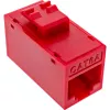 InLine Keystone RJ45 lizdas/kištukinis lizdas, neekranuotas, Cat.6A, pakuotėje 8 vnt., raudonas