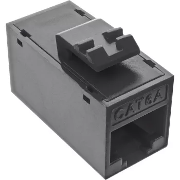 „InLine“ Keystone RJ45 lizdas/kištukinis lizdas, neekranuotas, Cat.6A, 8 vnt. pakuotė, juodas