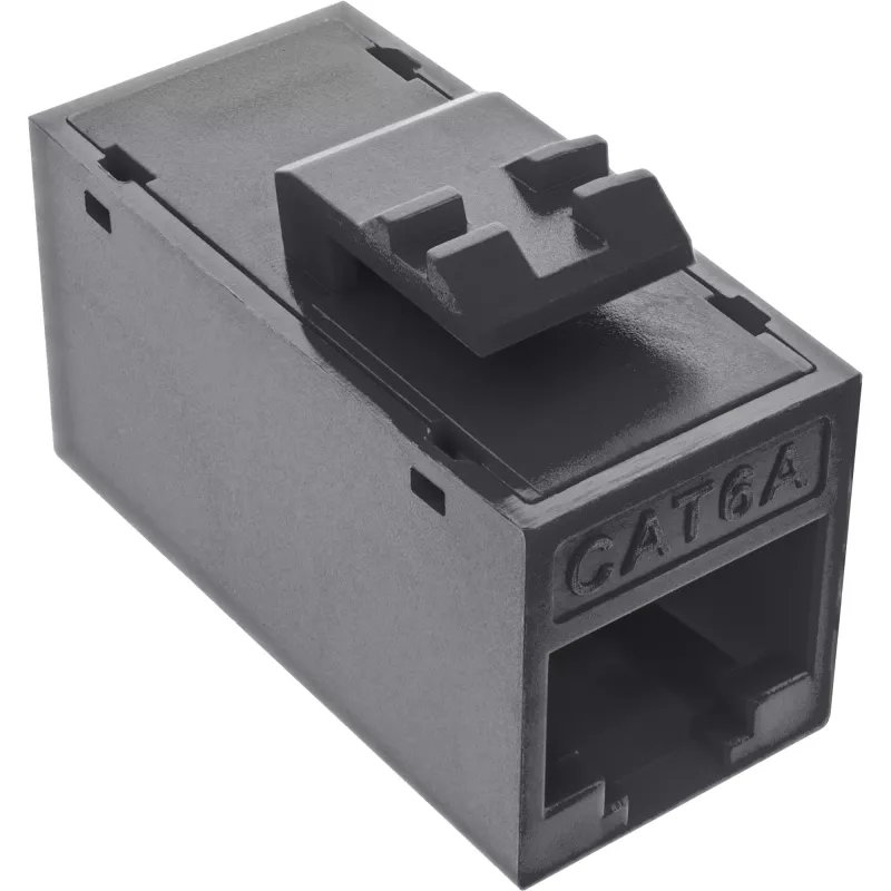 „InLine“ Keystone RJ45 lizdas/kištukinis lizdas, neekranuotas, Cat.6A, 8 vnt. pakuotė, juodas
