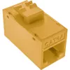 InLine Keystone RJ45 lizdas/kištukinis lizdas, neekranuotas, Cat.6A, pakuotėje 8 vnt., geltonas