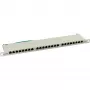 InLine Patch Panel Cat.6 24 Port 19 inch 0.5U light Pilka RAL7035