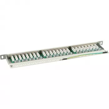 InLine Patch Panel Cat.6 24 Port 19 inch 0.5U light Pilka RAL7035