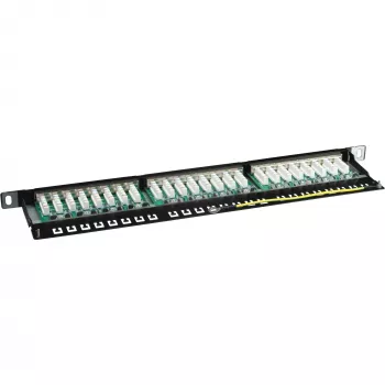 Patch Panel Cat.6 InLine 76224B 24 prievadų 19 colių 0,5U juodas RAL9005