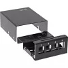 InLine Stalinis konsolidacijos taško dėžutė 4x Keystone RJ45, metalinė, juoda RAL9005