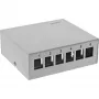 InLine stalinis konsolidacijos taškų dėžutė 6x Keystone RJ45, metalas, RAL7035