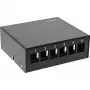 InLine Desktop Consolidation Point Box 6x Keystone RJ45, metal, Juoda RAL9005