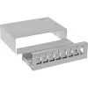 InLine stalviršio konsolidacijos taškų dėžutė 8x Keystone RJ45, metalinė, RAL7035