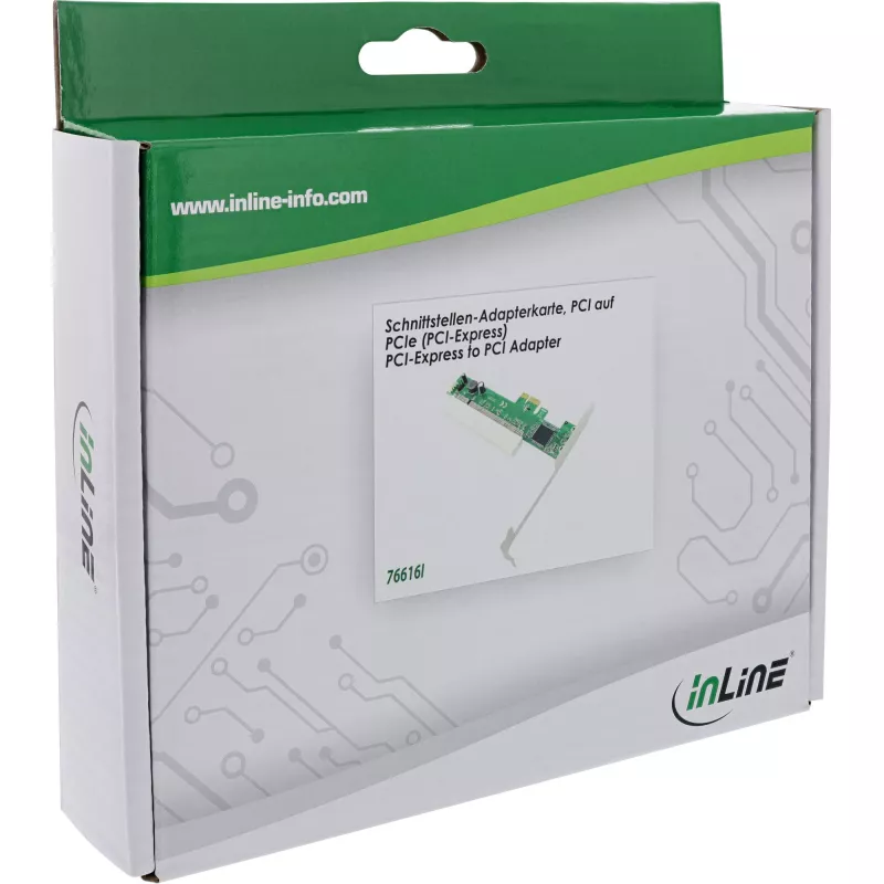 InLine PCI sąsajos adapteris į PCIe sąsajos kortelę 76616I