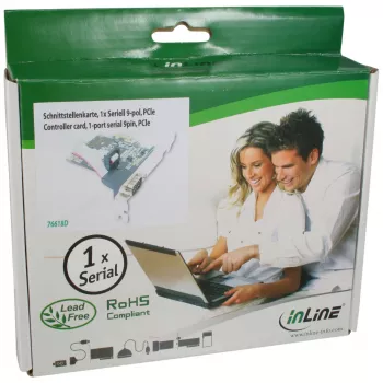 InLine sąsajos plokštė 1 prievadas nuoseklusis 9 kontaktų PCIe, InLine, 76618D