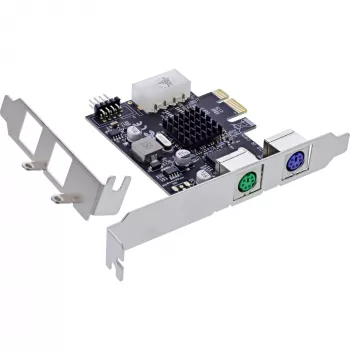 “InLine” sąsajos plokštė, 2x PS/2, USB vidinis lizdas, PCIe, kištukas, 0,48 Gbit/s