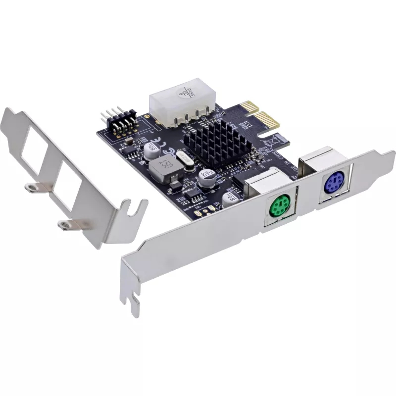 “InLine” sąsajos plokštė, 2x PS/2, USB vidinis lizdas, PCIe, kištukas, 0,48 Gbit/s