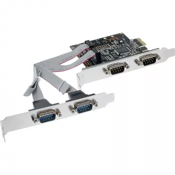 InLine sąsajos kortelė 4 prievadų serijinė 9 kontaktų PCIe PCI-Express 76623C